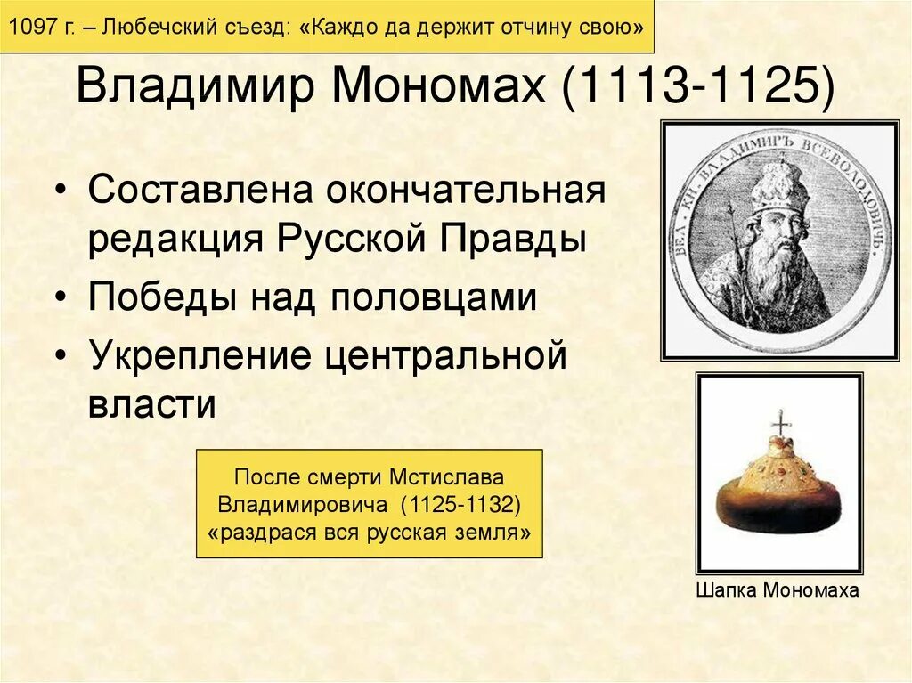 Достижения владимира мономаха. 1113-1125 правление владимира мономаха.