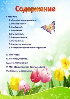 Содержание портфолио
