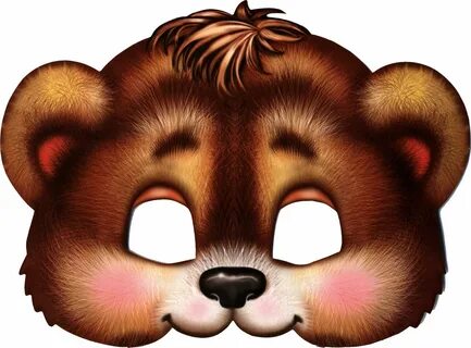Детская маска на лицо медведя - фото презентация