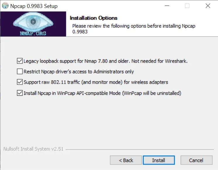 Install mode