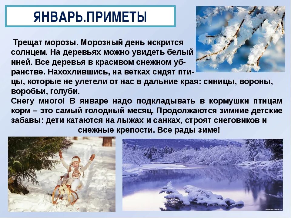 Какой будет январь в россии. Приметы января. Приметы января для детей. Январские приметы. Народные приметы января.