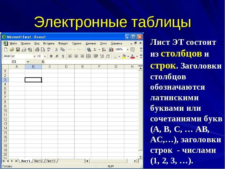 Сколько строк и столбцов