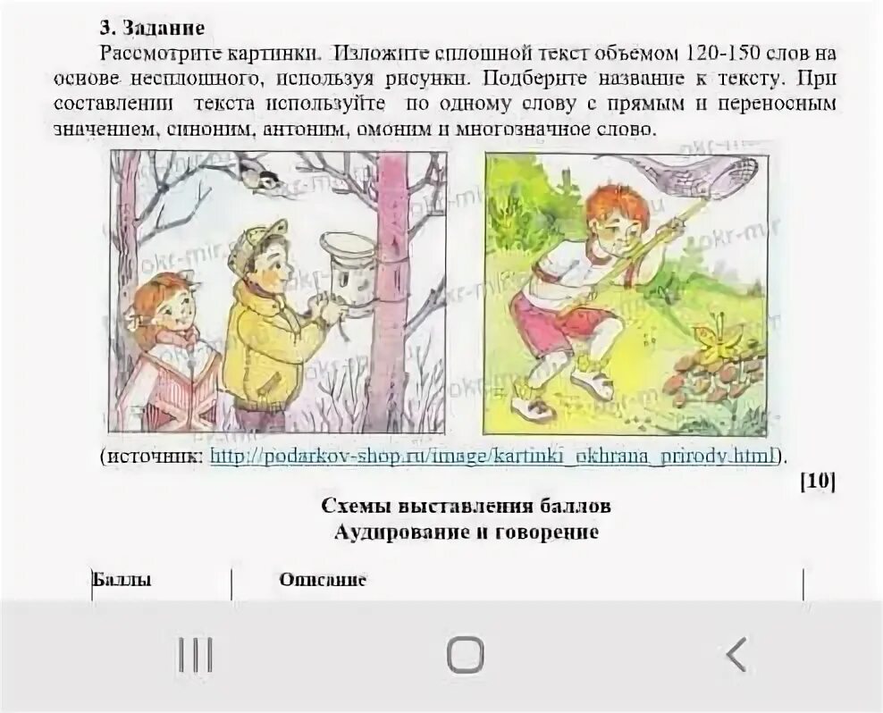 Витя написал сочинение мой городок