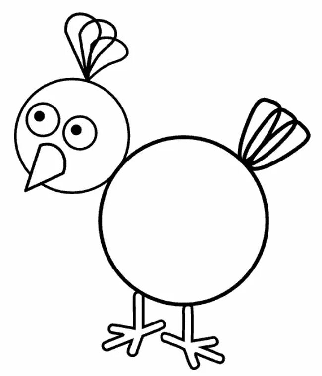 Chick s. Цыпленок. Раскраски. Цыпленок из кругов. Рисунок цыпленка для раскрашивания. Цыпленок контурный рисунок.