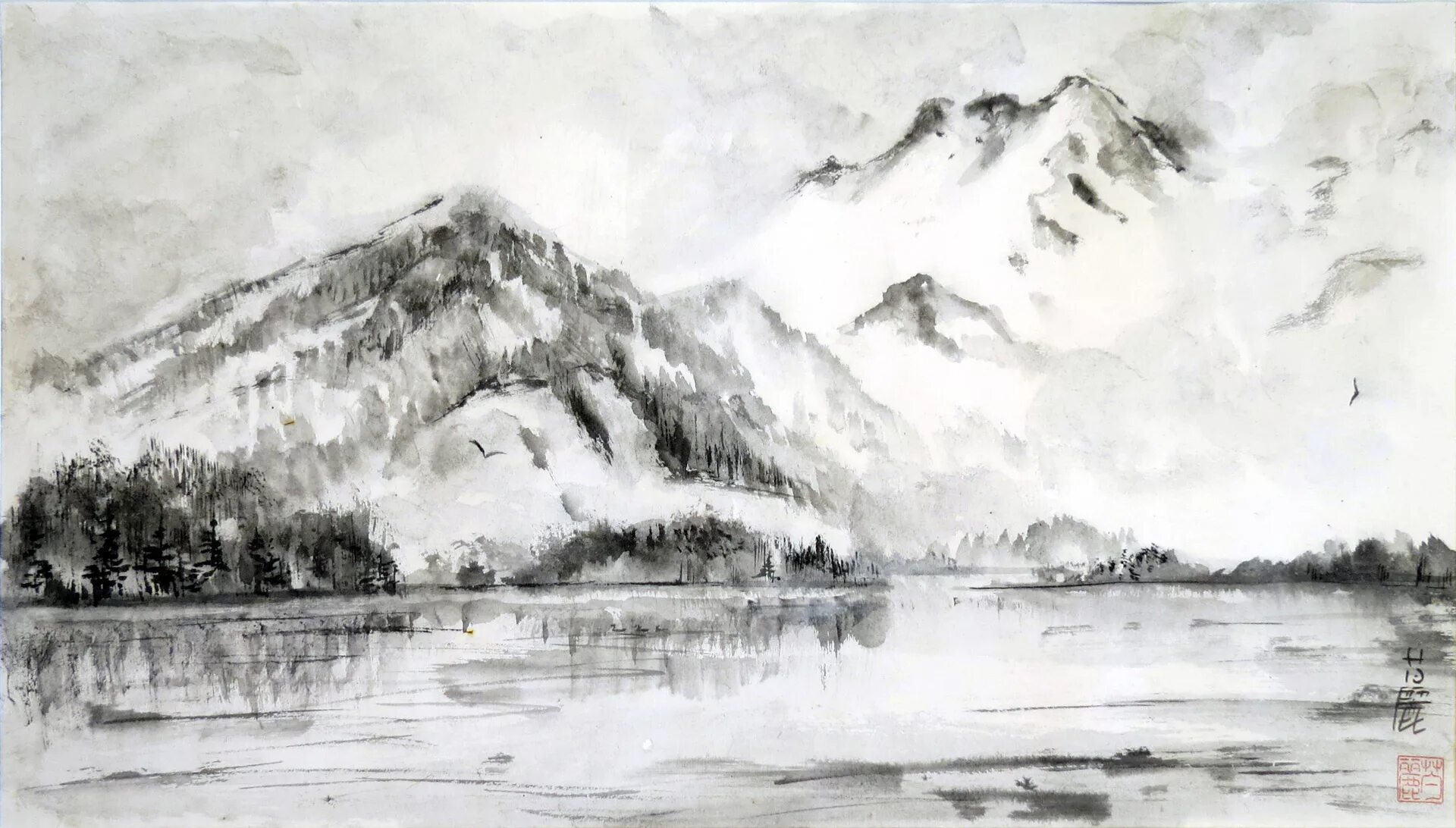 Графический черно-белый пейзаж горный аул. Горы карандашом. Горы арт карандашом. Пейзаж горы карандашом. Пейзаж карандашом.