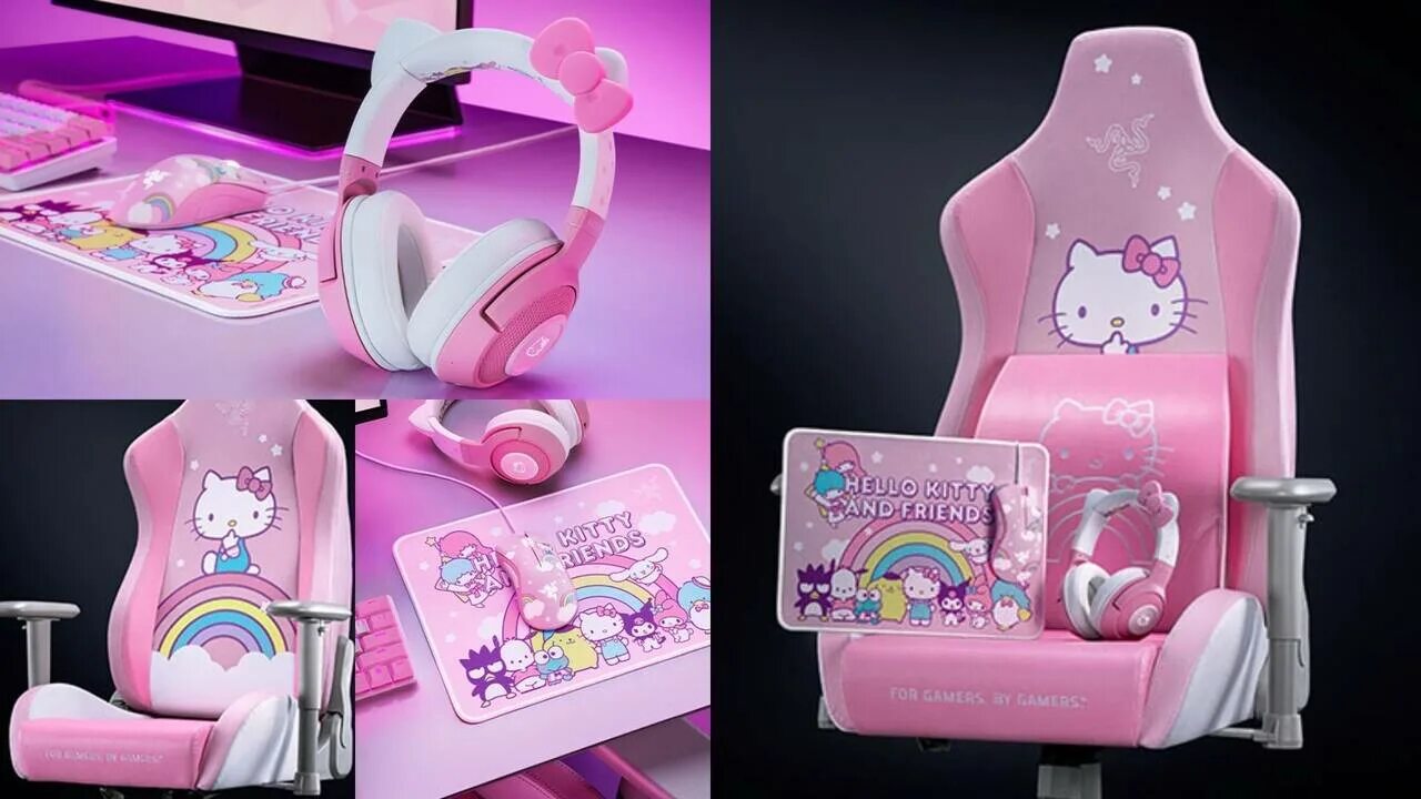 Razer x hello kitty. Razer hello kitty клавиатура. рейзер hello kitty. razer viper mini hello kitty. наушники рейзер хеллоу китти.