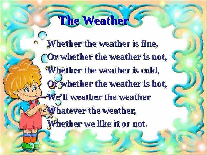 Стих про погоду на английском языке. Стих weather. Whether the weather is. Стишок про погоду на английском. Weather is hot weather is cold