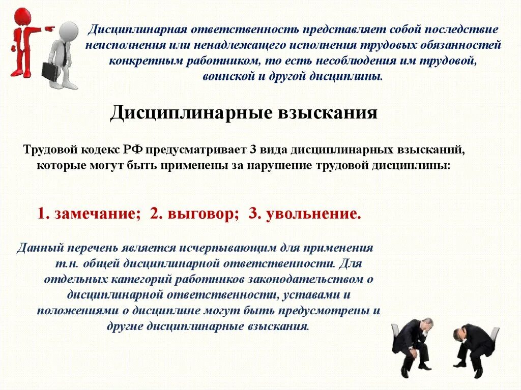 Дисциплинарные правонарушения предусмотрены. Дисциплинарная ответственность. Формы дисциплинарной ответственности. Дисциплинарная ответственность работника. Последствия дисциплинарной ответственности.