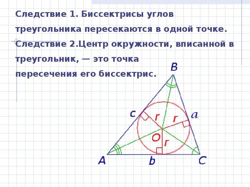 Окружность описанная около треугольника 7 класс. Центр вписанной и описанной окружности. Центр вписанной и описанной окружности в треугольнике. Окружность вписанная в треугольник. Центр вписанной окружности.