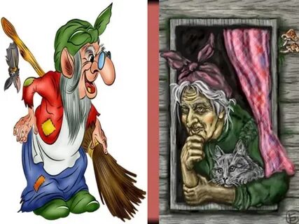 Картинка баба яга для детей из сказки