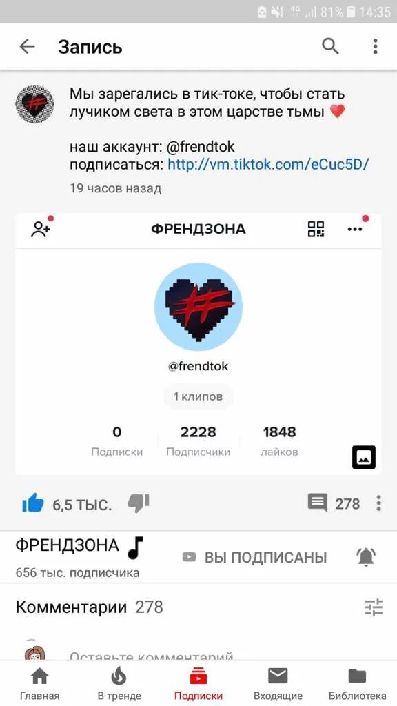 Имя пользователя в тикток