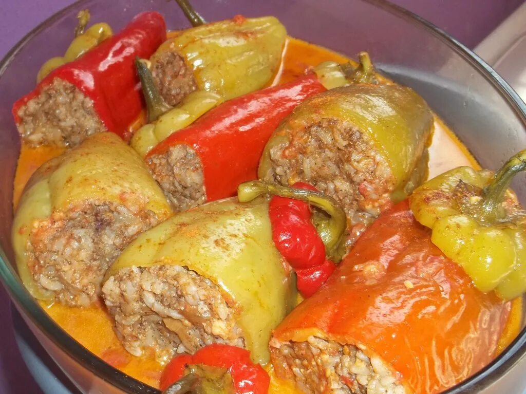 Сколько тушить перец фаршированный мясом