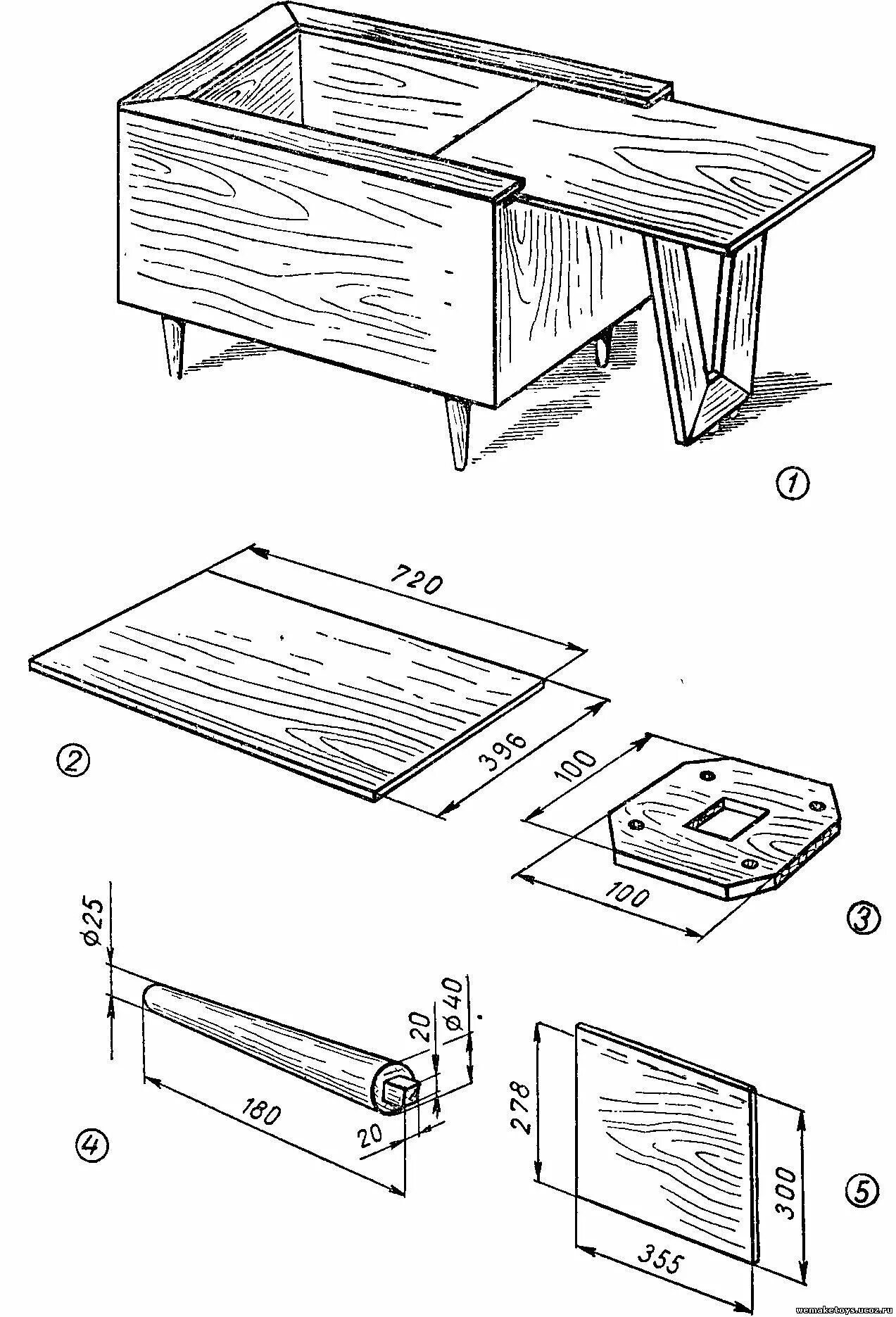стол из фанеры чертежи