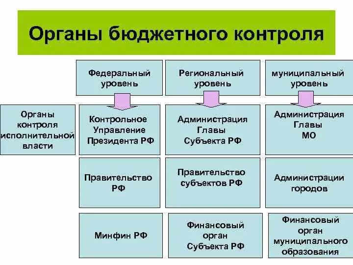 Методы бюджетного учреждения. Структура органов финансового контроля в РФ. Взаимодействие органов государственного финансового контроля. Структура органов бюджетного контроля. Схема государственного финансового контроля.