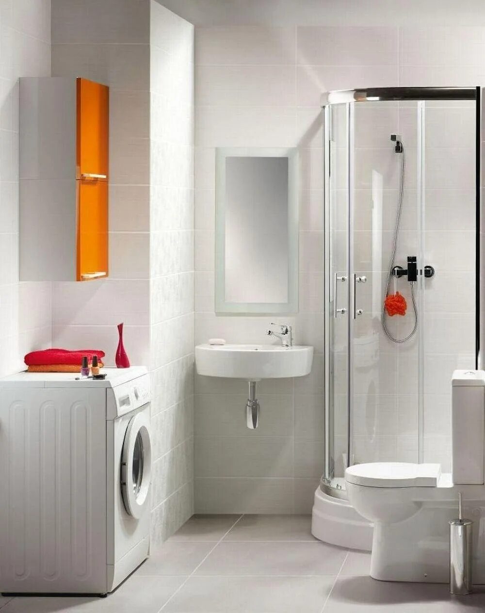 Унитаз Cersanit Nano p-ko-n011-2/4-DL. Маленькая душевая с туалетом и раковиной. Маленькая ванная с душевой кабинкой. Компактный санузел с душевой. Маленькие душевые комнаты с туалетом