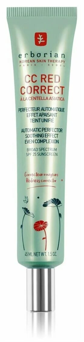 Сс крем эрбориан ред коррект. Cc red erborian 15 мл корректирующий. Эрбориан сс ред. Red correct. Erborian корректирующий крем для лица cc red 45 мл.