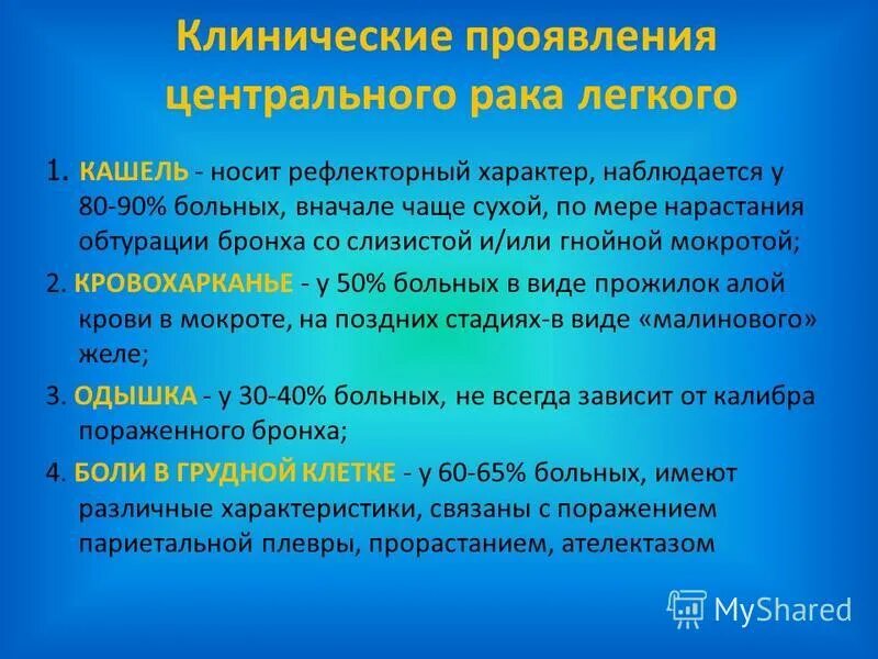 Какой кашель при раке. Мокрота при онкологии легких. Клинические проявления опухоли легких. Жалобы больного при опухолях.