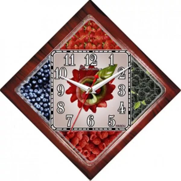 часы ягодные. часы ягоды. часы 21 век 25з35 с ягодами. часы с фруктами. часы настенные итальянские фрукты nuova cer nc3720-cem-al.
