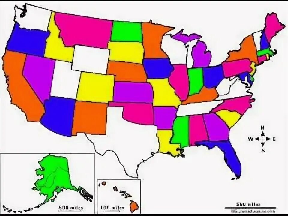 Fifty States in Rhyme. 50 States that Rhyme. Fifty States in Rhyme text. State coloured