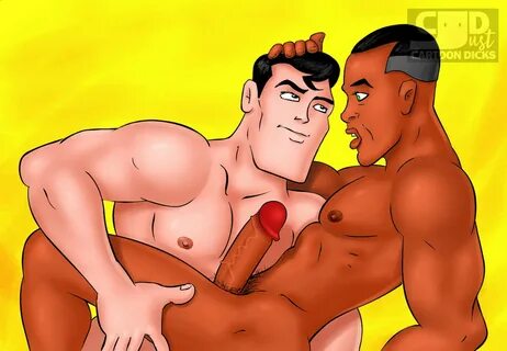 Fuck-ready gay black stud gets interracial cartoon sex.