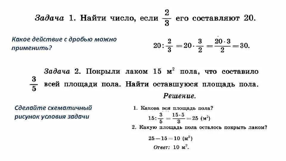 Основные задачи на дроби презентация. Правило нахождения целого по его части числа по дроби. Задачи на нахождение части целого и целого по его части с решением. Задачи на нахождение целого по его части и части от целого. Нахождение числа от целого и числа по его части.