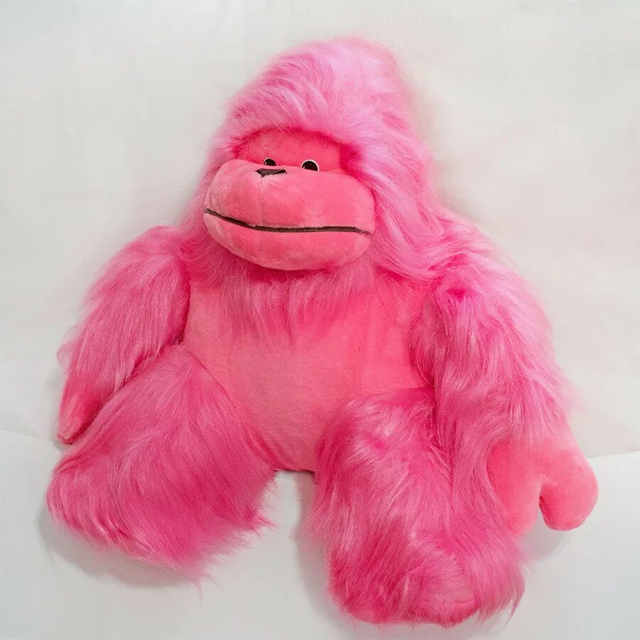 Розовая обезьяна. Горилла игрушка. Мягкая игрушка розовая обезьянка. Игрушка обезьяна горилла мягкая. Мягкая игрушка горилла большая.
