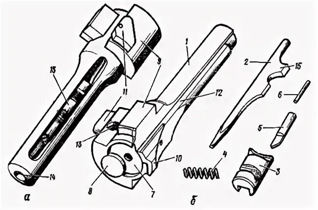 Затвор АК 74 схема. Штифт оси выбрасывателя на ПКТ. Выбрасыватель с пружиной на ПКТ. Затвор АК 74 чертеж. Баек от автомата