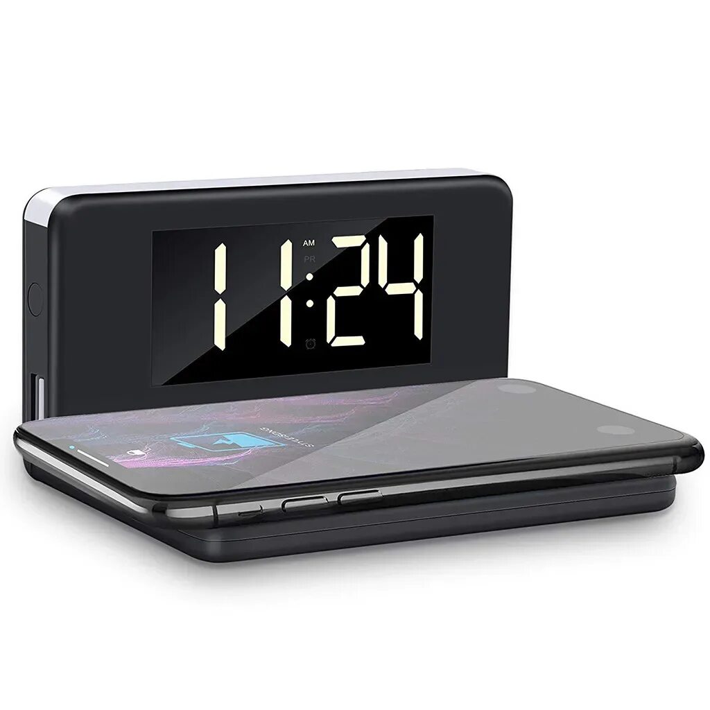 Часы с qi зарядкой. Часы wireless charger clock. Часы с подсветкой и зарядкой. Часы будильник с беспроводной зарядкой. Беспроводная зарядка с часами и будильником.
