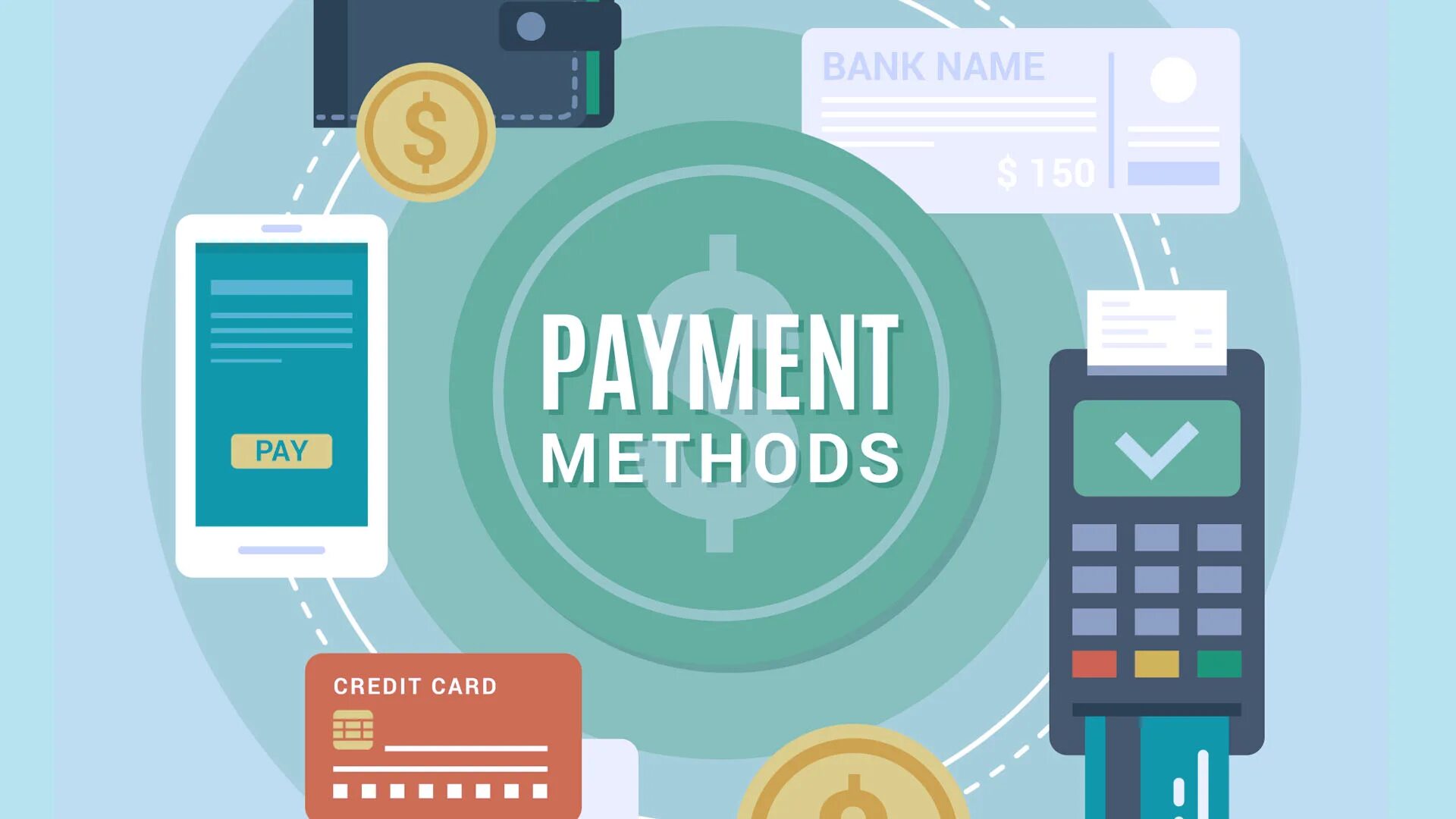 Payment method. Credit payment methods. Payment method Types.