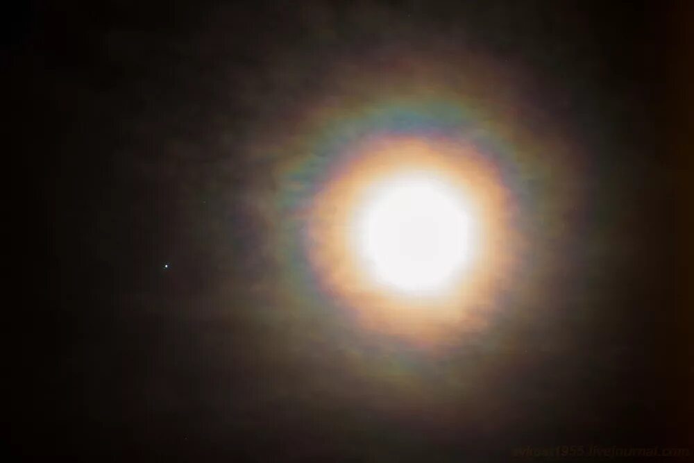Точки вокруг луны. Лунное гало. Радуга вокруг Луны ночью. Синий круг вокруг Луны. Голубое свечение вокруг Луны.