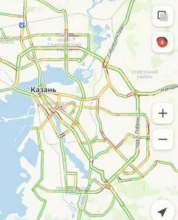 Пробки казань сейчас карта