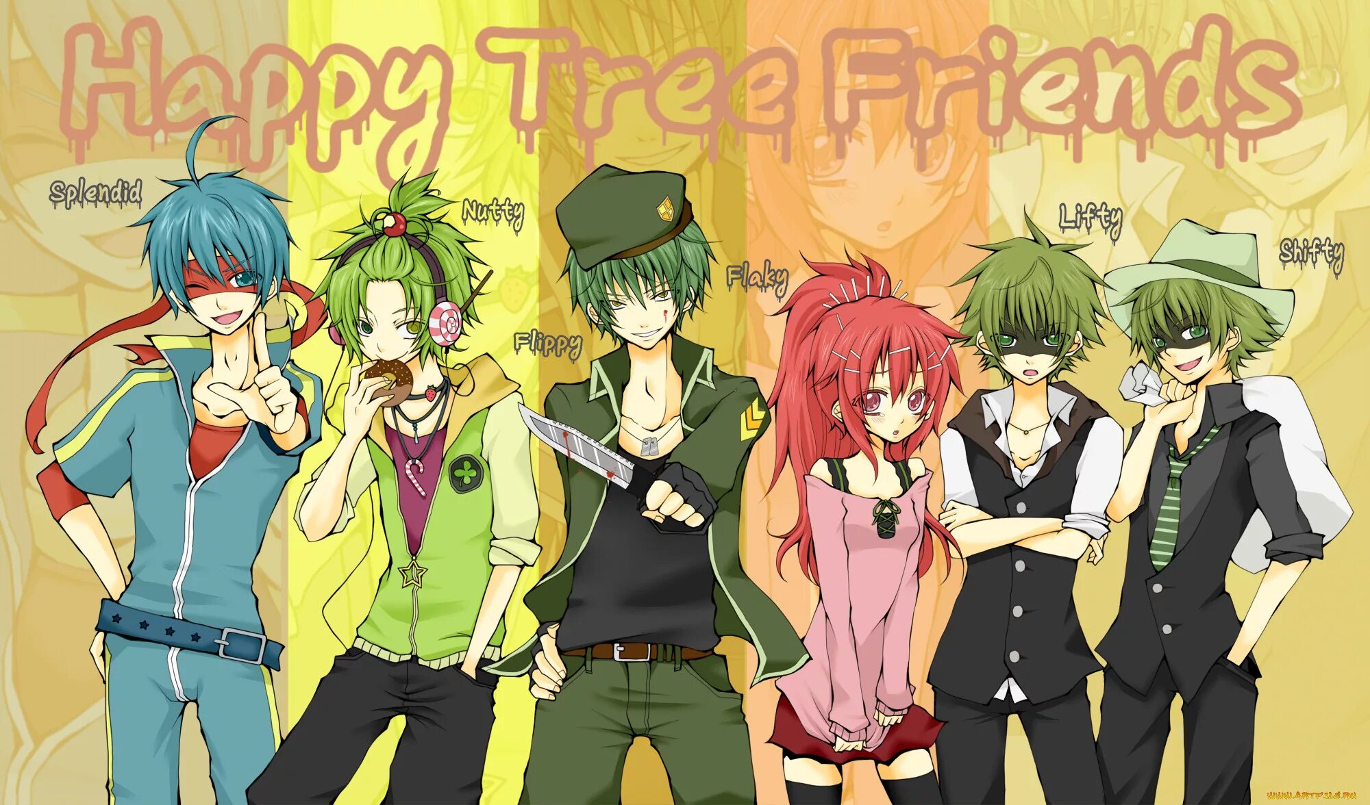 Happy tree friends 2000. Хэппи три френдс хуманизация. Хэппи три френдс люди.