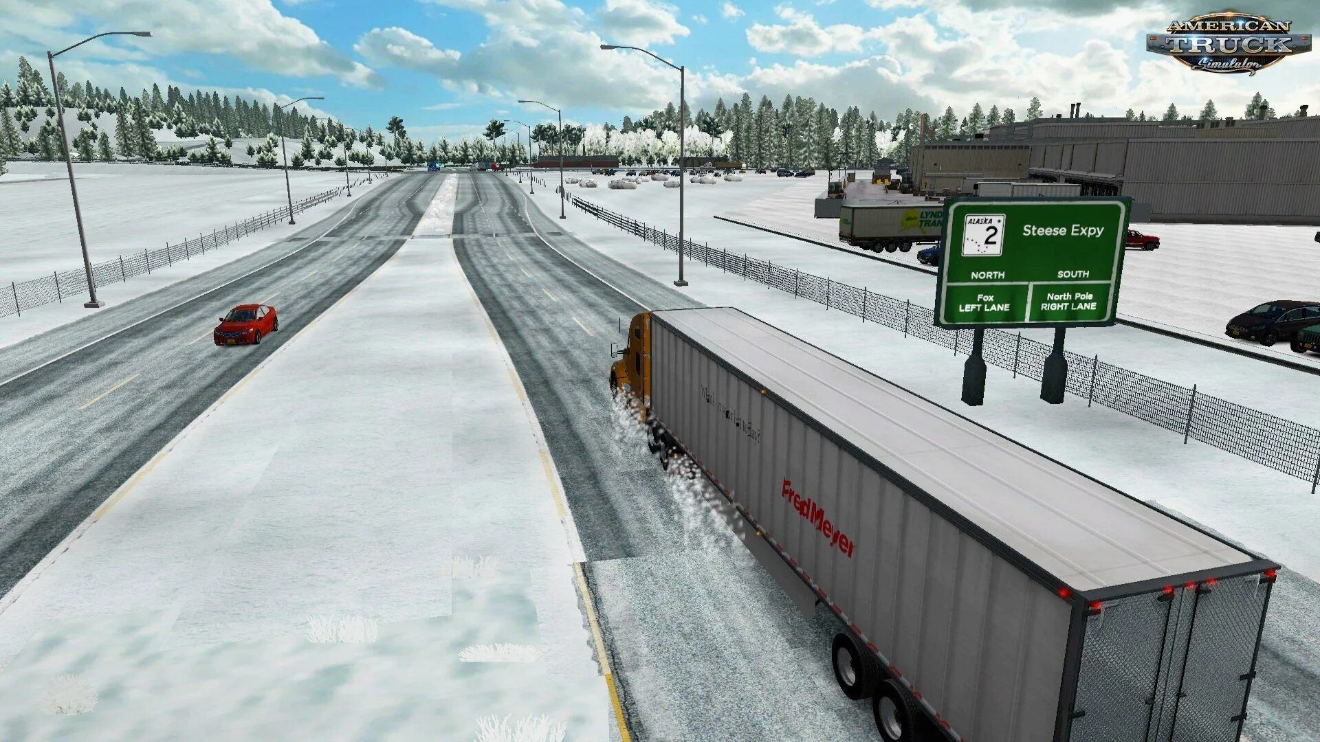 American truck simulator зима. American truck simulator снег. Американ трак симулятор зима. Мод на зиму атс. Американ трак симулятор зима.