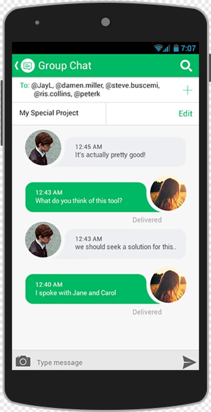 Screen chat