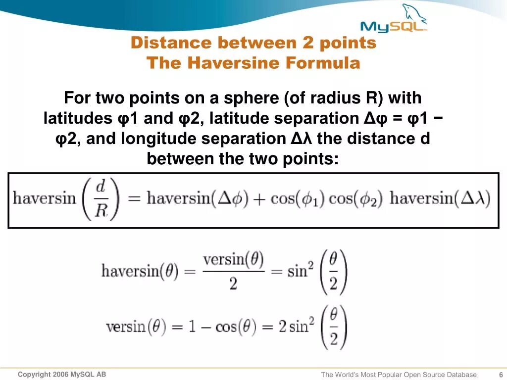 Between two points. Haversine formula. гаверсинус формула. функцию haversine. formulae for distance between two points.