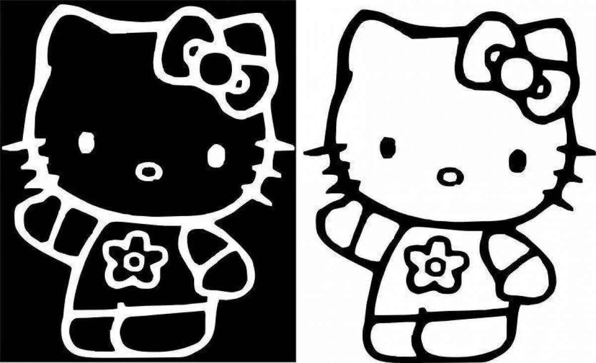 Вырезать hello kitty