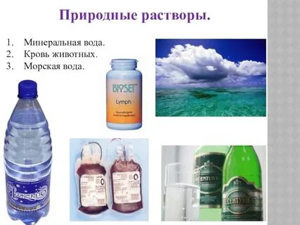В образцах природной воды содержатся соли