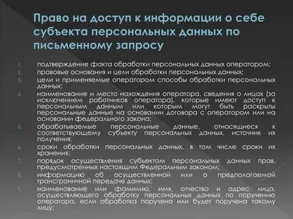 Что значит субъект персональных данных