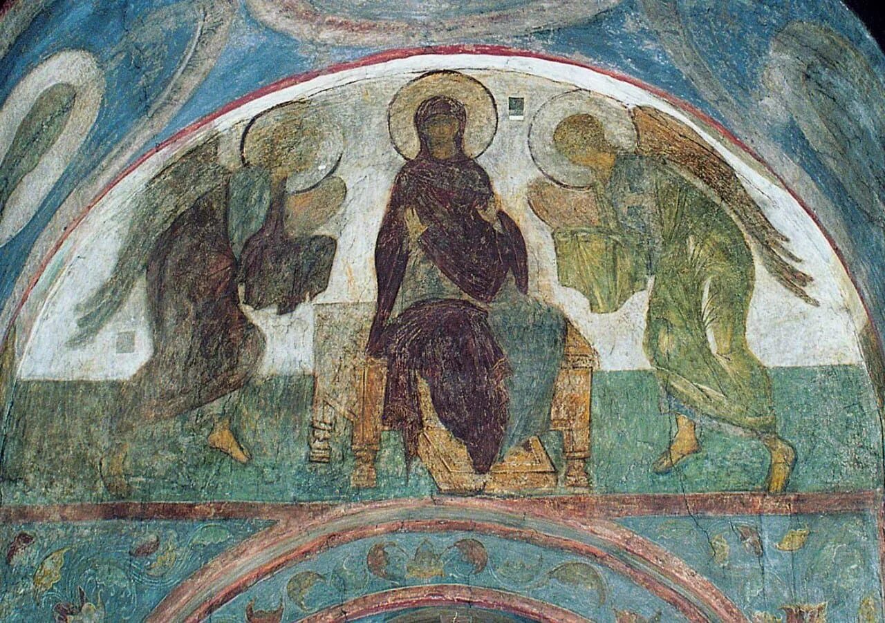 Фрески рублева. Андрей рублев успенский собор. успенский собор во владимире фрески андрея рублева. андрей рублев успенский собор во владимире. фрески андрея рублева в успенском соборе во владимире.