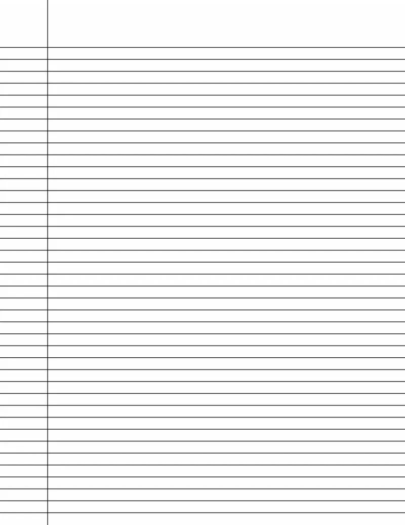 Шаблон разлиновки листа а4 в линейку распечатать