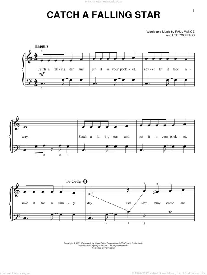 Falling catching. All star для фортепиано. падающие звёзды ноты. catch a falling star. michael giacchino - catch a falling star.
