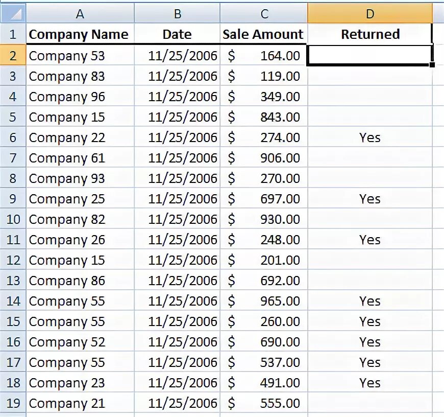Excel package. Excel package