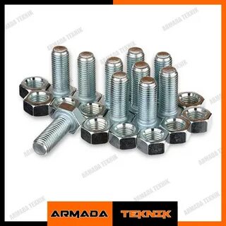 Jual Baut Mur Siku Rak Hexagon Putih BMP Hex M8 30-100 Kunci 12 