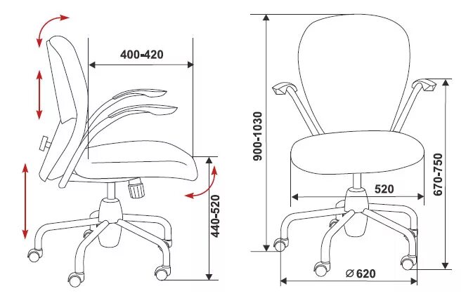 Компьютерное кресло Бюрократ Ch-373axsn. Кресло офисное Бюрократ Ch-322. Кресло Бюрократ t-898sl высота спинки. Схема офисного кресла с размерами.