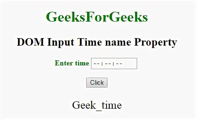 Input time