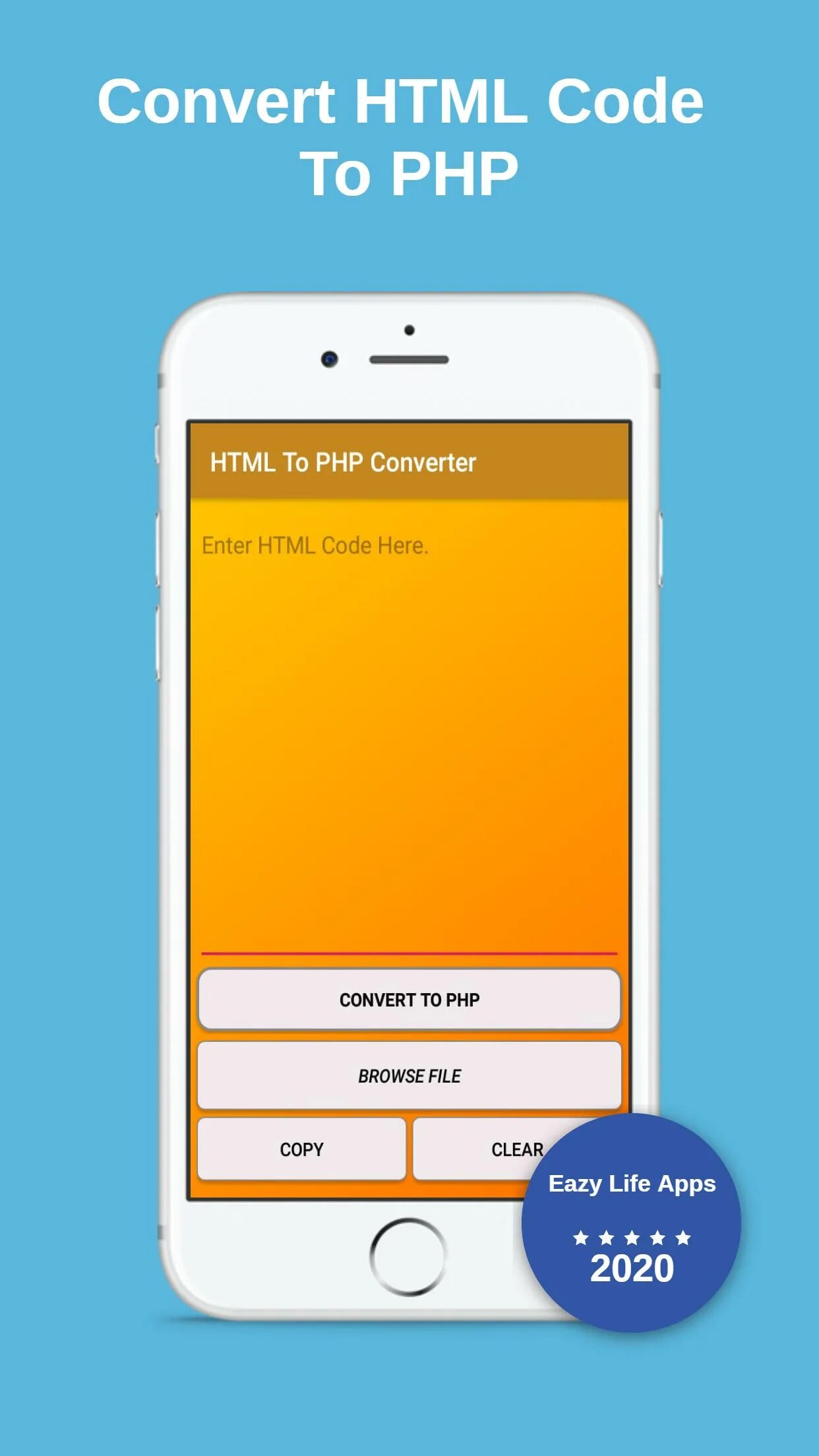 Conversion code. Html code. html to apk.