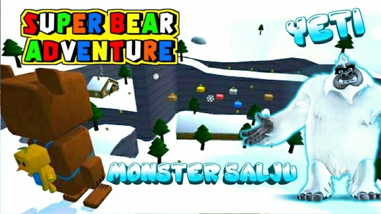 Super bear мод меню. Super bear adventure. йети в супер беар адвенчер. super bear adventure стикеры. super bear adventure игрушки.