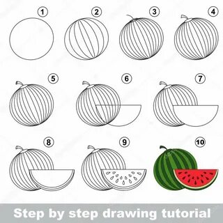 Арбуз как рисовать