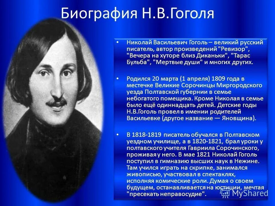 Гоголь для детей начальной школы. Мать Николая Васильевича Гоголя.