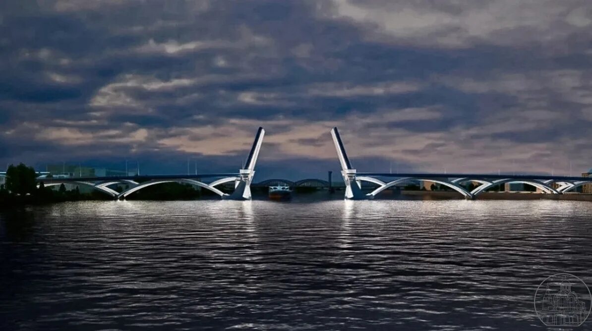 Мост через неву в санкт петербурге новый. Мост на коллонтай через неву в санкт-петербурге. большой смоленский мост.